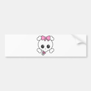 女の赤ちゃんSkully バンパーステッカー