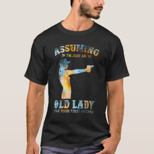 女の退役軍人私は唯一のおばあさんが最初だった Tシャツ
