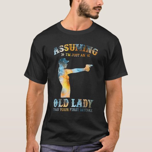 女の退役軍人私は唯一のおばあさんが最初だった Tシャツ (正面)