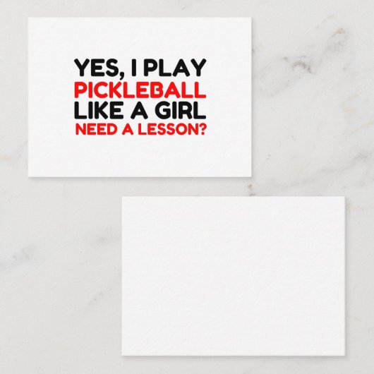 女の遊ような漬け物には教訓が必要だ 名刺 (正面/裏面)