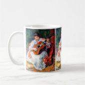 女の遊ギター・バイ・ピエール・ルノアール コーヒーマグカップ (左)