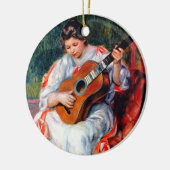 女の遊ギター・バイ・ピエール・ルノアール セラミックオーナメント (左)