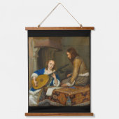 女の遊テオルボ・ルテ・タペストリー 吊り下げ型タペストリー (正面)