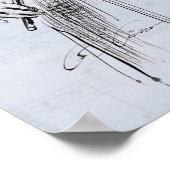 女の遊バイオリンのポスター ポスター (角)