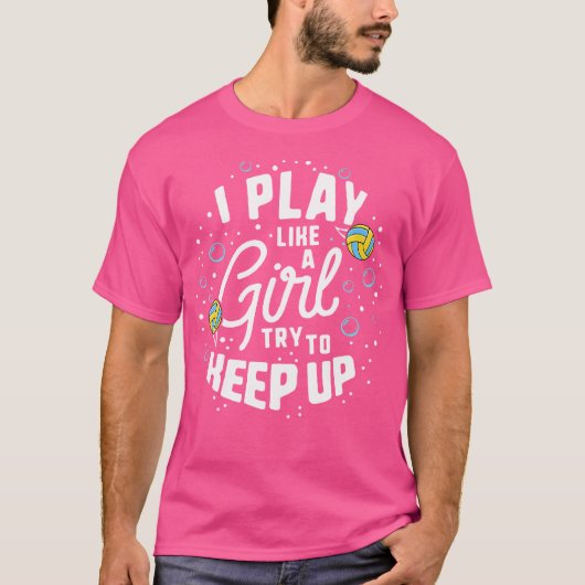 女の遊子が水球のシ保ャツを上げたい Tシャツ (正面)