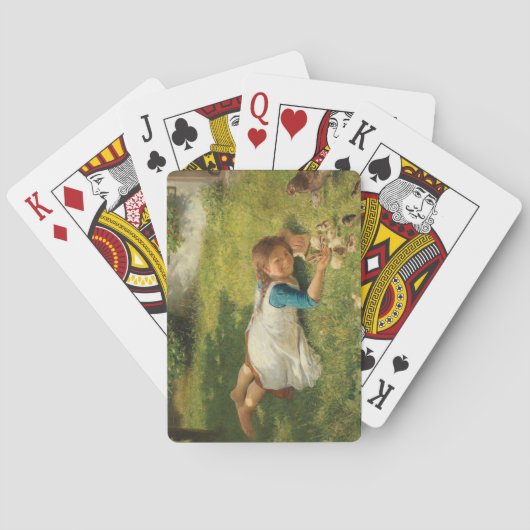 女の遊子とチックス（鶏と鶏） トランプ (裏面)