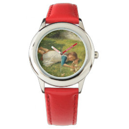 女の遊子とチックス（鶏と鶏） 腕時計