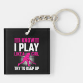 女の遊子のようにホッケー キーホルダー (裏面)