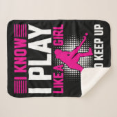 女の遊子のセラミックのようなホッケー シェルパブランケット (正面(横))