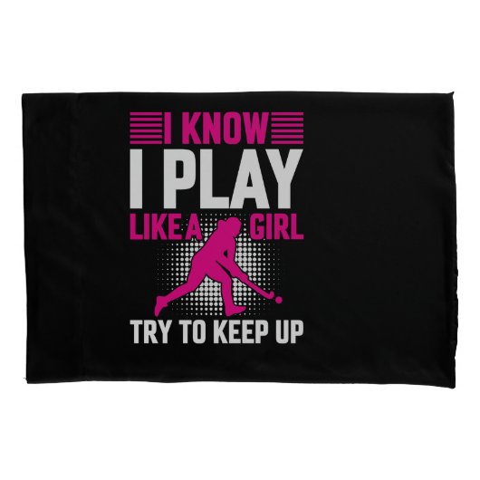 女の遊子のセラミックのようなホッケー 枕カバー (正面)