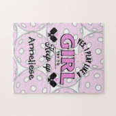 女の遊子のピケボールのような名前をカスタムする ジグソーパズル (横)