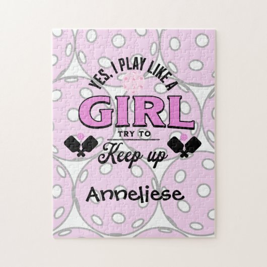 女の遊子のピケボールのような名前をカスタムする ジグソーパズル (縦)