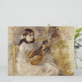 女の遊子のマンドリン（Berthe Morisot著） カード (スタンド正面)