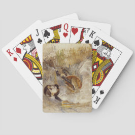 女の遊子のマンドリン（Berthe Morisot著） トランプ