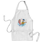 女の遊子の愛と音楽のための少年のギター スタンダードエプロン (正面)