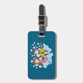 女の遊子の愛と音楽のための少年のギター ラゲッジタグ (正面縦)