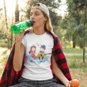 女の遊子の愛と音楽のための少年のギター Tシャツ