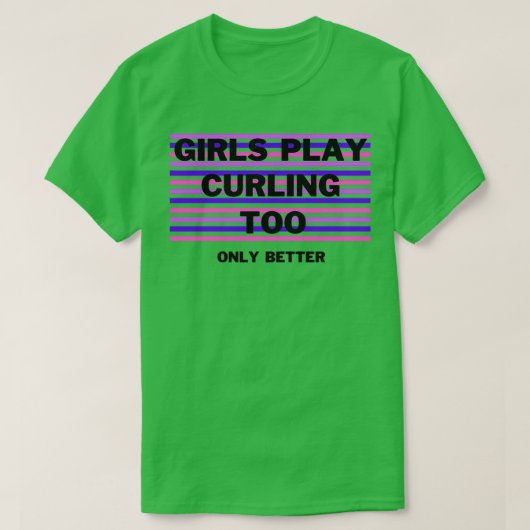 女の遊子はカールし過ぎる Tシャツ (デザイン正面)