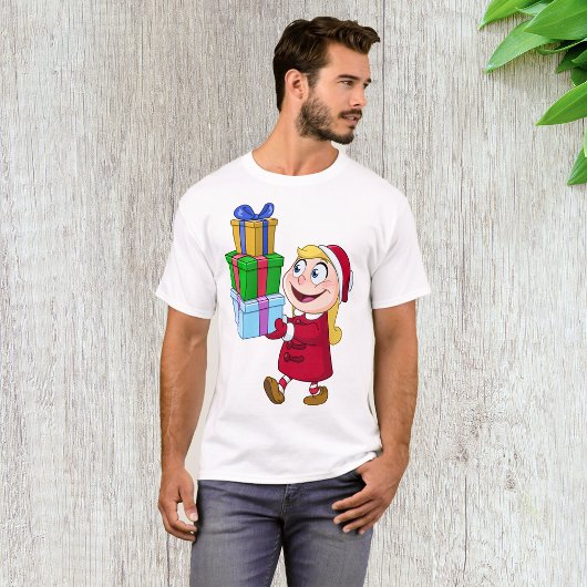 女の運子のクリスマスプレゼントMens Tシャツ