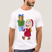 女の運子のクリスマスプレゼントMens Tシャツ (正面)