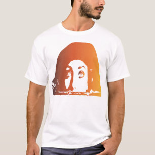女の顔覗き顔 Tシャツ