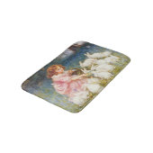 女の食べ物を与え子のウサギ（フレデリック・モーガン） バスマット (アングル)