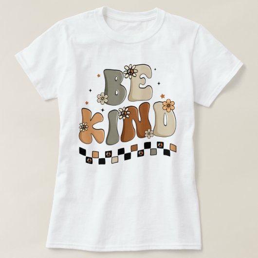 女のTシャツは親切にしなさい感動的。 Tシャツ (デザイン正面)