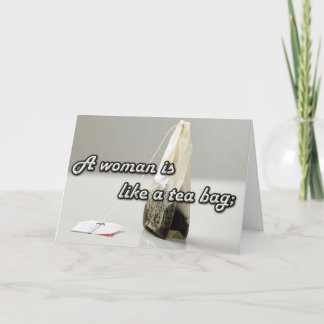 「女はお茶のバッグ」 カスタム カード