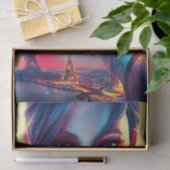 女はっきりした芸術的モダン性パリエッフェルタワー 薄葉紙 (ギフト)