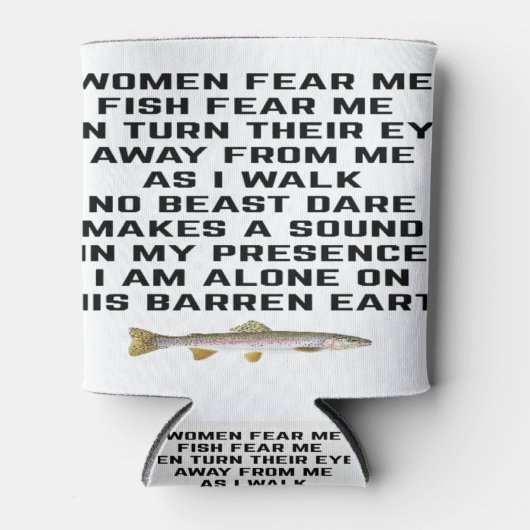 女は僕を恐れ、魚は僕を恐れる 缶クーラー (正面)