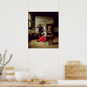 女は兵とともに飲む， 1658年 ポスター (キッチン)