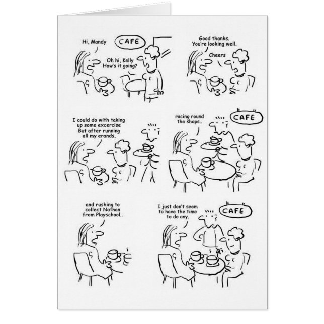 女は友達にエクササイズの時間がないと言う (正面)