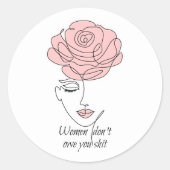 女は君にステッカーを借りていない ラウンドシール (正面)