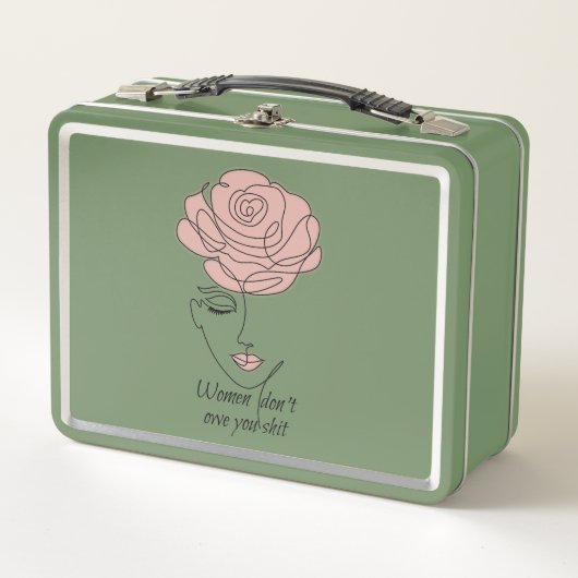 女は弁当箱を借りていない メタルランチボックス (正面)