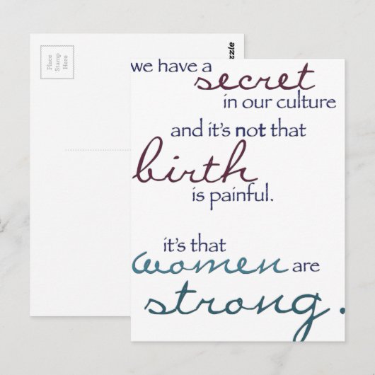 女は強い ポストカード (正面/裏面)