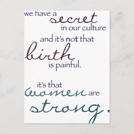 女は強い ポストカード (正面)