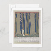 女は後を追レオパード、イラストレーションは'ル ポストカード (正面/裏面)