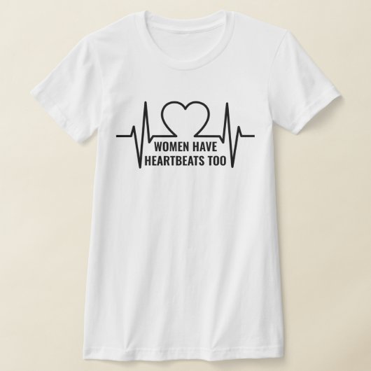 女は心拍が強い Tシャツ (レイダウン)