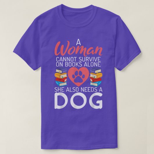 女は本に生き延びも一人では無い Tシャツ (デザイン正面)