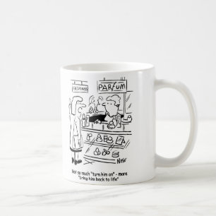 女は男を生き返らせる香水を欲しがる コーヒーマグカップ