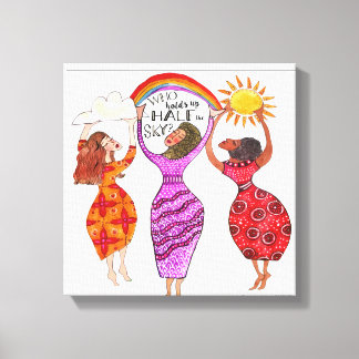 女は空の半分を占める キャンバスプリント