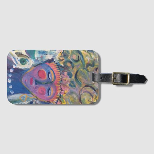 女は自分のドラマーに向かって行進する ラゲッジタグ (正面横)