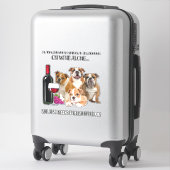 女は英国の生き延び土酒ばかりは飲めない シール (スーツケース)