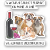 女は英国の生き延び土酒ばかりは飲めない シール (正面)