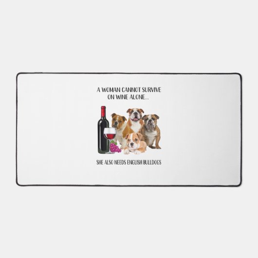 女は英国の生き延び土酒ばかりは飲めない デスクマット (正面)