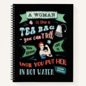 女は茶のバッグ ノートブック (正面)