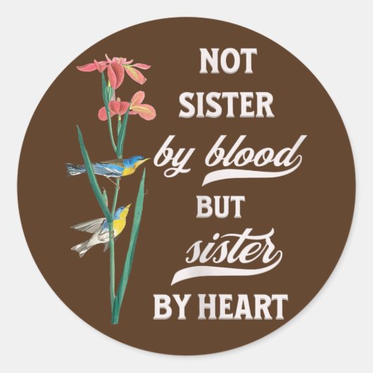 女は血で姉ではなくハート ラウンドシール (正面)