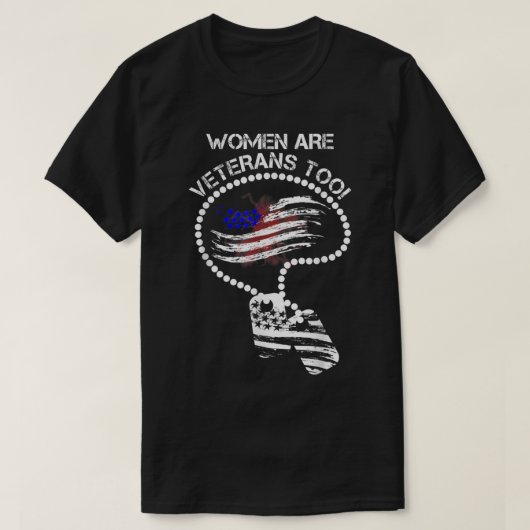 女は退役軍人でTシャツだ Tシャツ (デザイン正面)