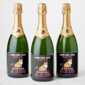 女は酒生き延びは飲めないウェルシュコーギー スパークリングワインラベル (ボトル)