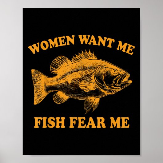 女は魚は私に父の日の贈り物おもしろいを恐れて欲しい ポスター (正面)